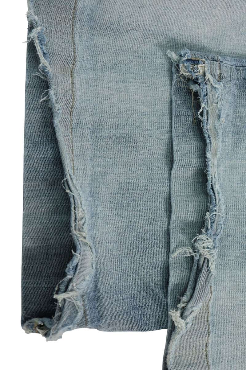 DRKSHDW Gueber Wide Leg Stretch Cotton Pants Indigo Size XS