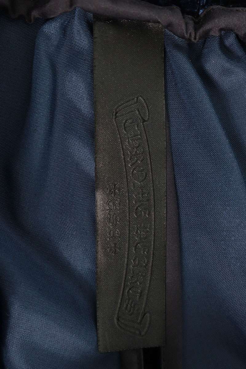 Chrome Hearts Navy Velvet Tracksuit Pants Size M
