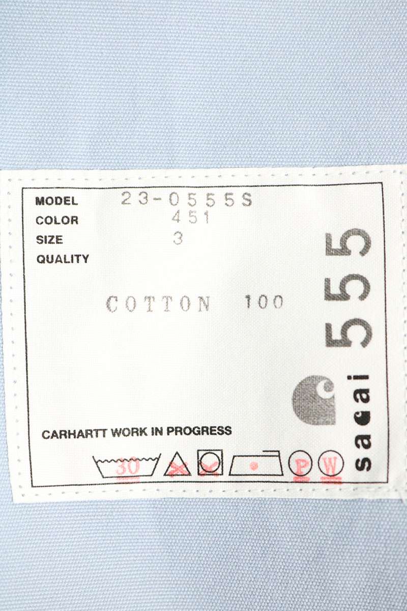 Carhartt Sacai FW23 Canvas Painter Pants Light Blue Size 3