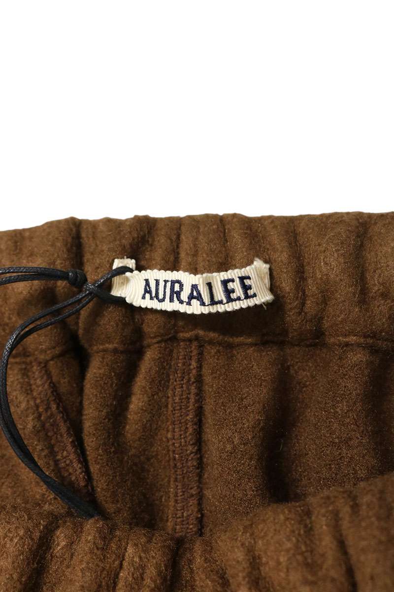 AURALEE Pure Silk Fleece Pants Brown Size 4
