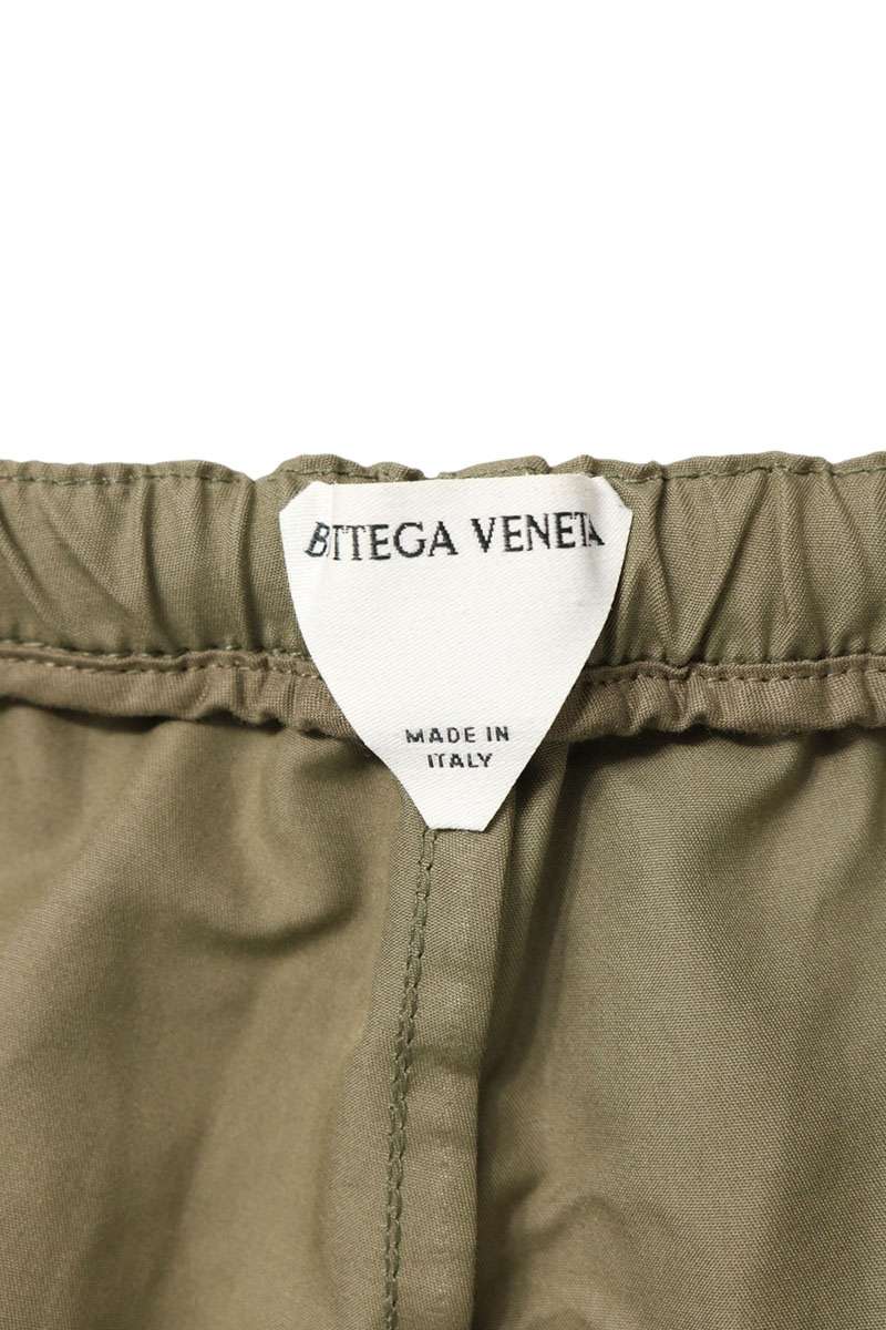 BOTTEGA VENETA Cotton Wide Leg Trousers Khaki Size 48