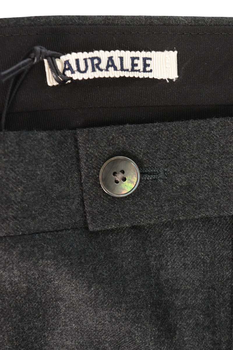AURALEE Gray Super Light Wool 2-Tuck Slacks Size 5