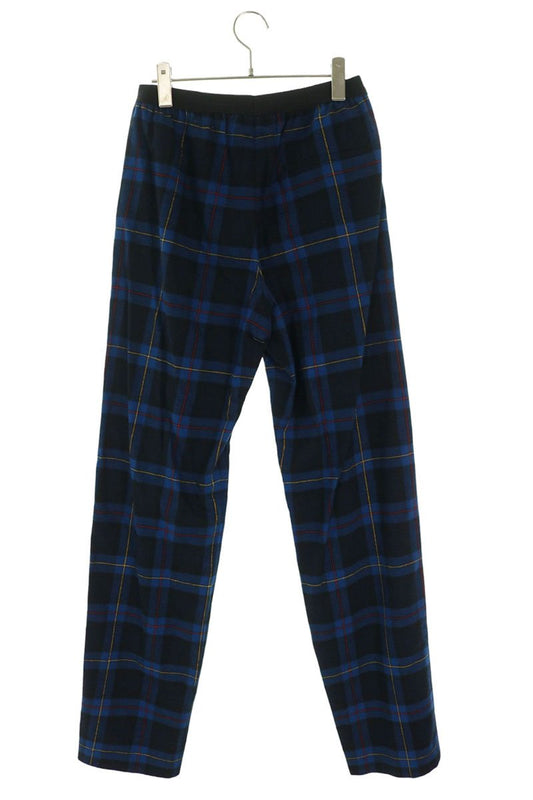 BALENCIAGA Blue Check Flannel Pants Size 44