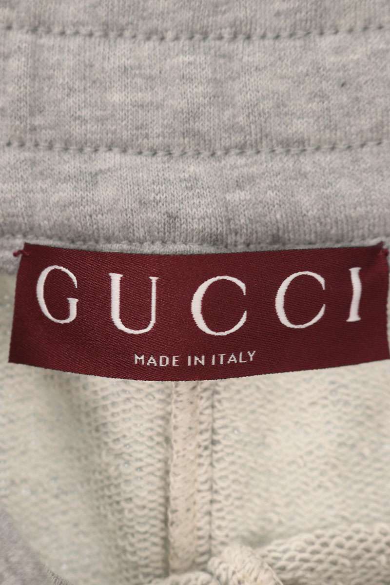 GUCCI Gray Logo Embossed Easy Sweatpants Size L