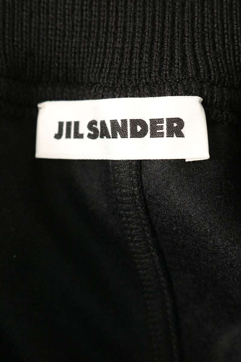 JILSANDER Wool Melton Jogger Pants Black Size 46