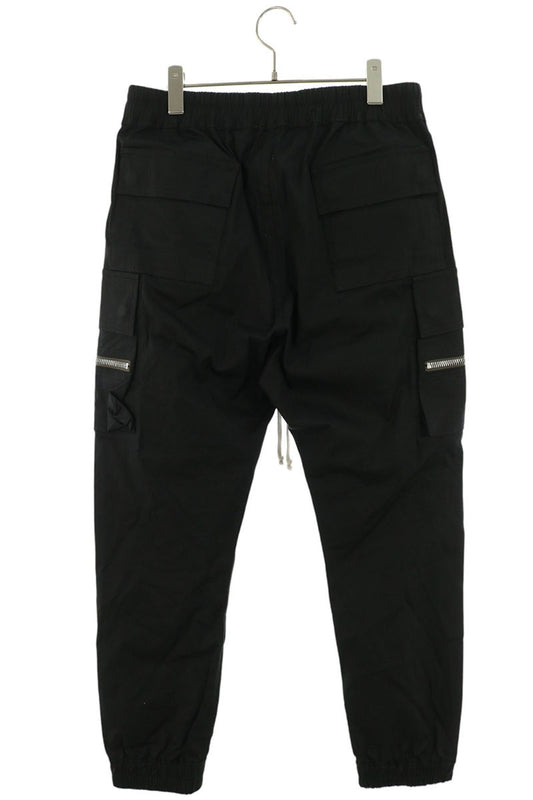 Rick Owens Mastodon Cargo Cotton Blend Pants Black Size 50
