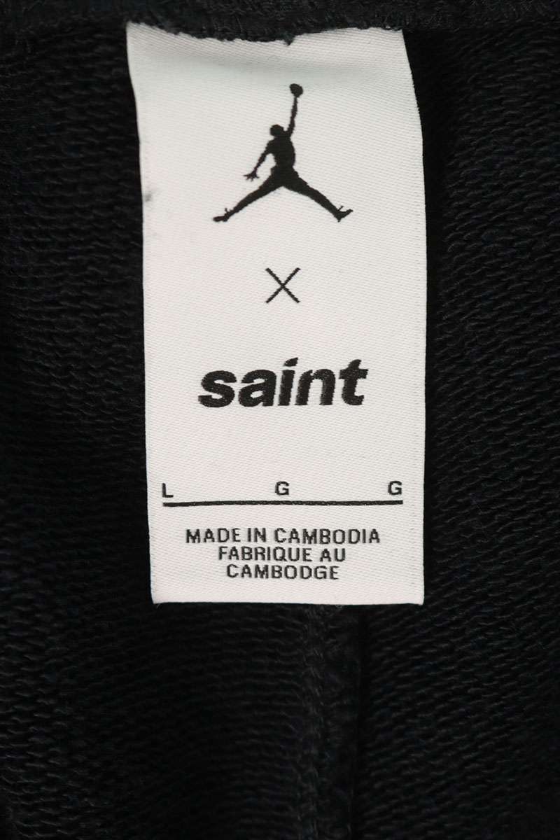 SAINT MICHAEL 26SS xJORDAN Logo Sweatpants Black Size L