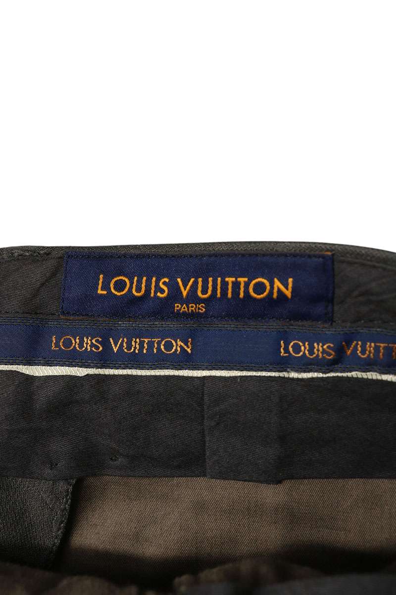 LOUISVUITTON 22AW Gray Monogram Tapered Slacks Size 42