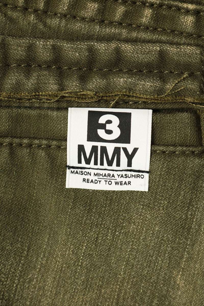 MIHARAYASUHIRO 25AW Cotton Satin Cargo Pants Green Size 48