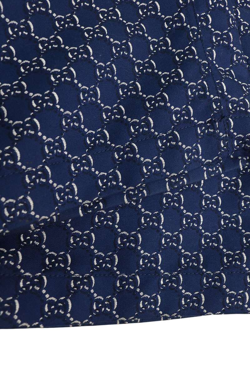 GUCCI GG Cotton Jacquard Pants Blue Size 50