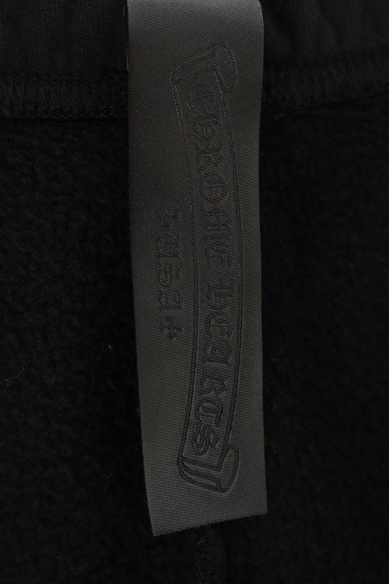 Chrome Hearts Y NOT Leather Cross Sweatpants Black Size M
