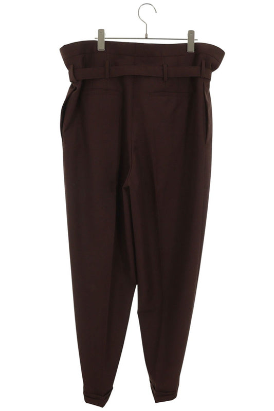 YVES SAINT LAURENT Brown Wool Pleated Trousers Size 46