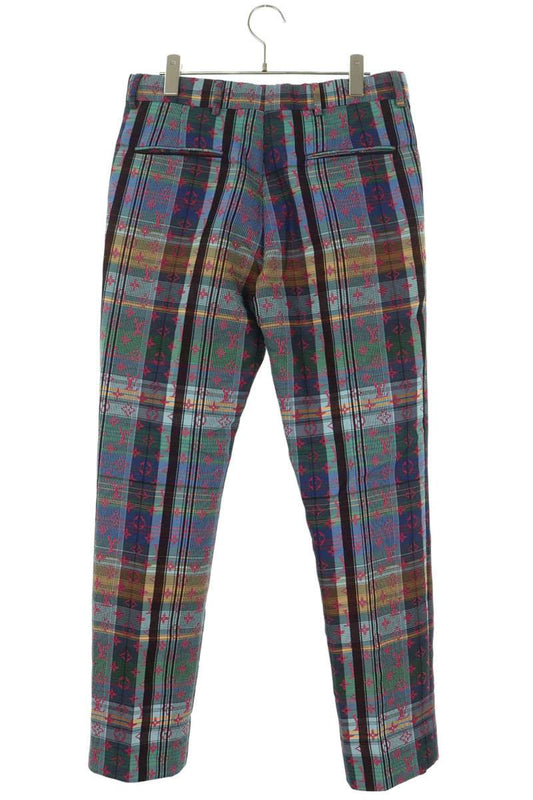 LOUISVUITTON 21AW Monogram Madras Check Pants Pink Size 38