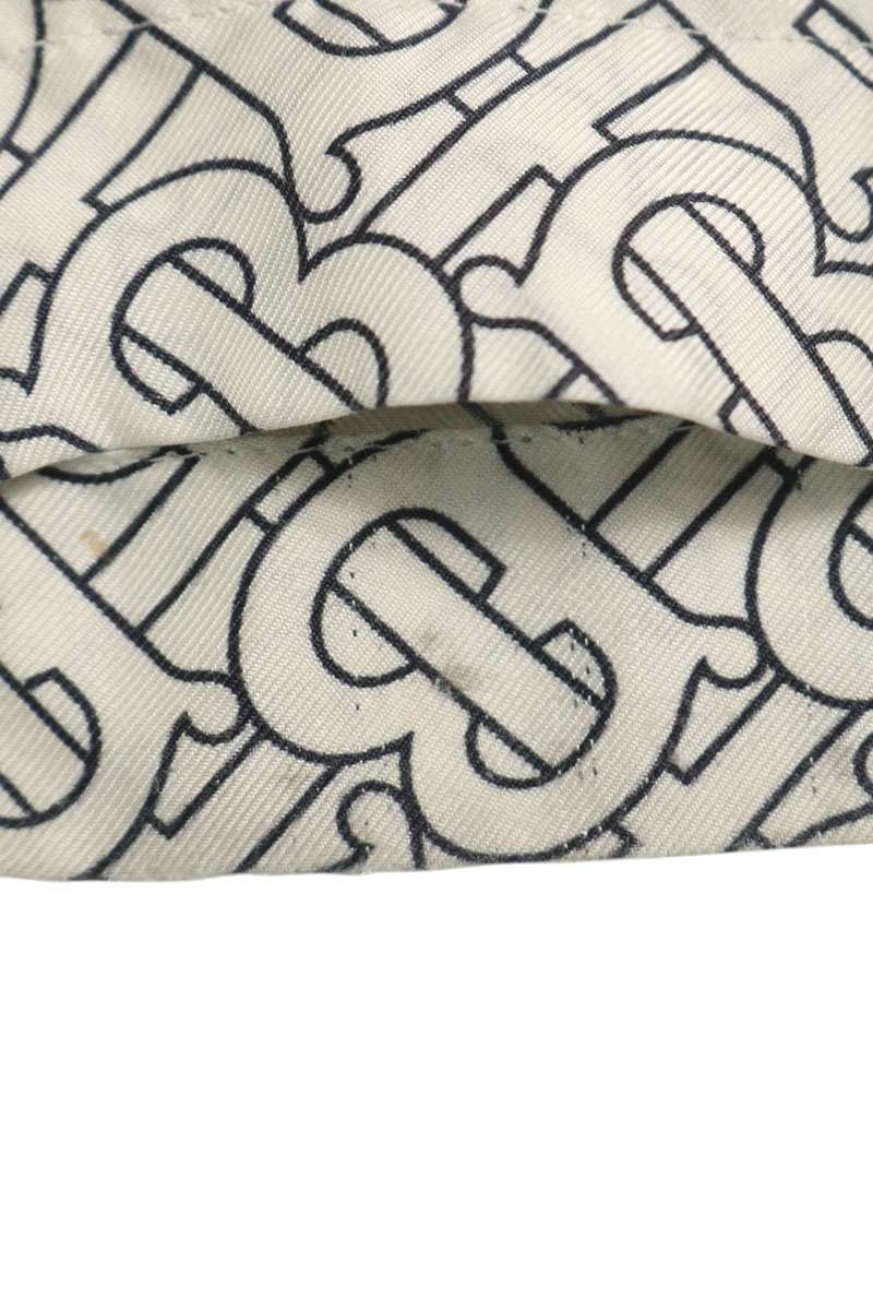 Burberry Silk All-Over Print Pants White Size 38