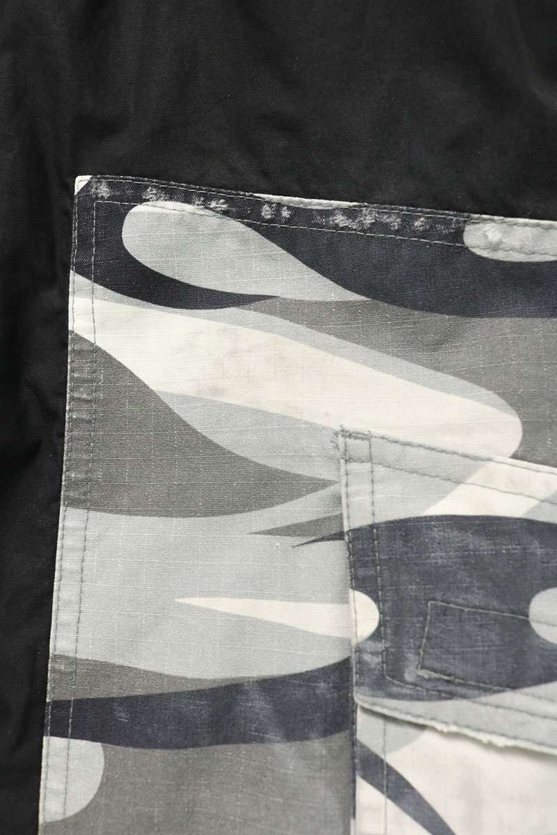 BALENCIAGA Cut-Up Layered Snow Camo Pants Size S