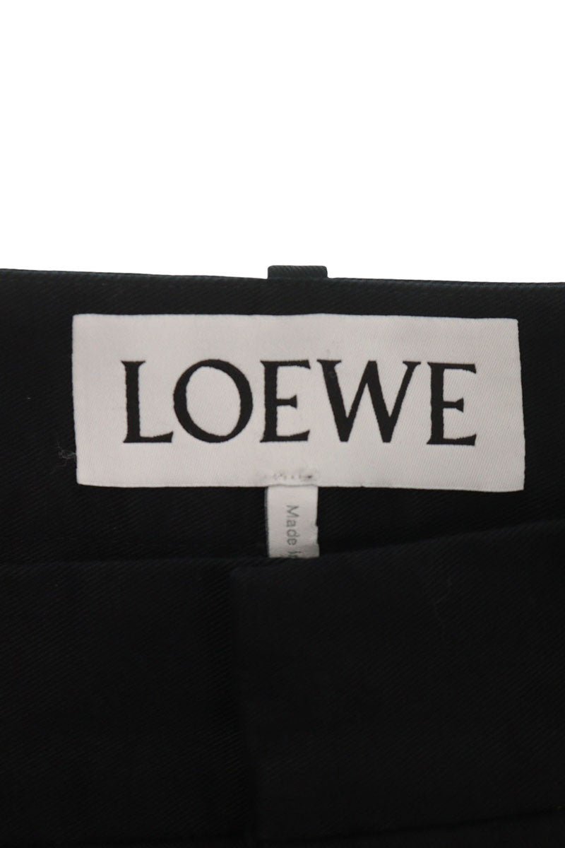 LOEWE Pleated Wide Pants Black Size 48
