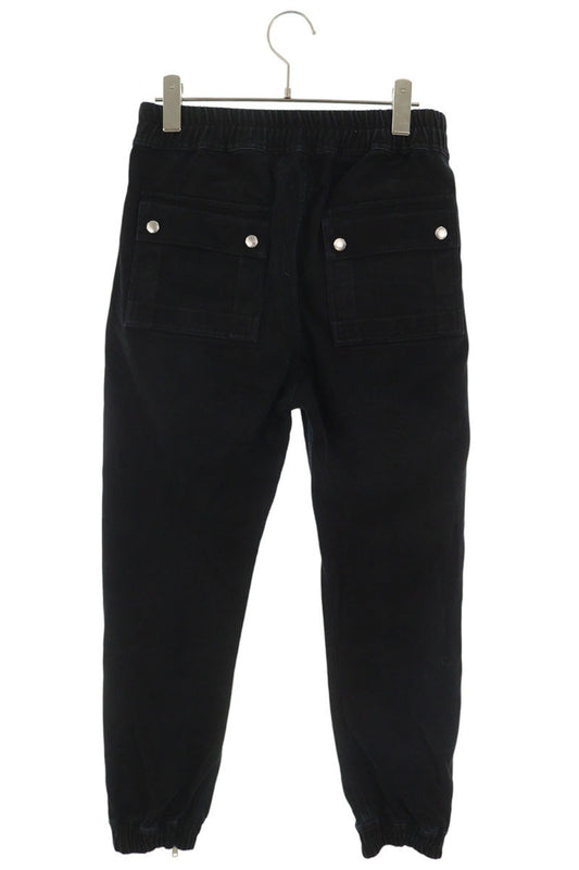 Rick Owens Larry Cargo Jogger Leather Patch Pants Size 46