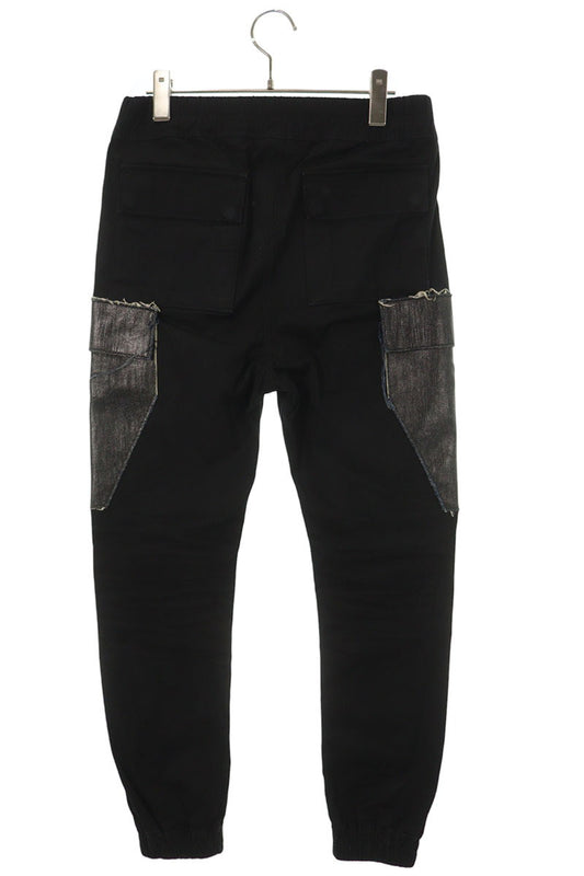 Rick Owens Larry Cargo Leather Patch Pants Size 46