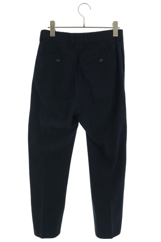 HERMES Cotton Slacks Navy Blue Size 38