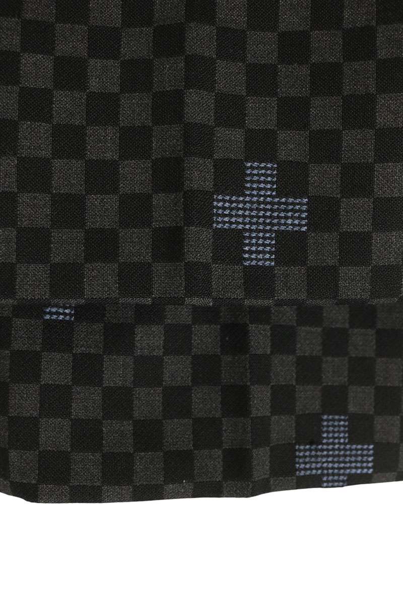 LOUISVUITTON Damier Wool Blend Trousers Black Size 38