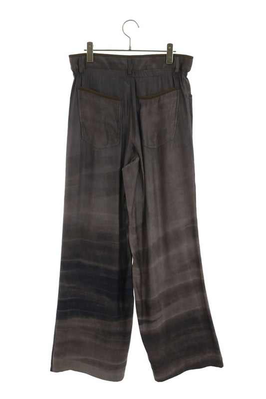 ms blaque Linen Rayon Gathered Waist Wide Pants Gray Size 36