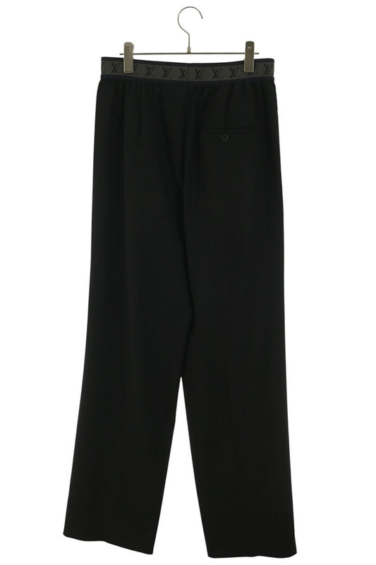 LOUISVUITTON 22SS Black LV Line Tapered Relax Pants Size 38