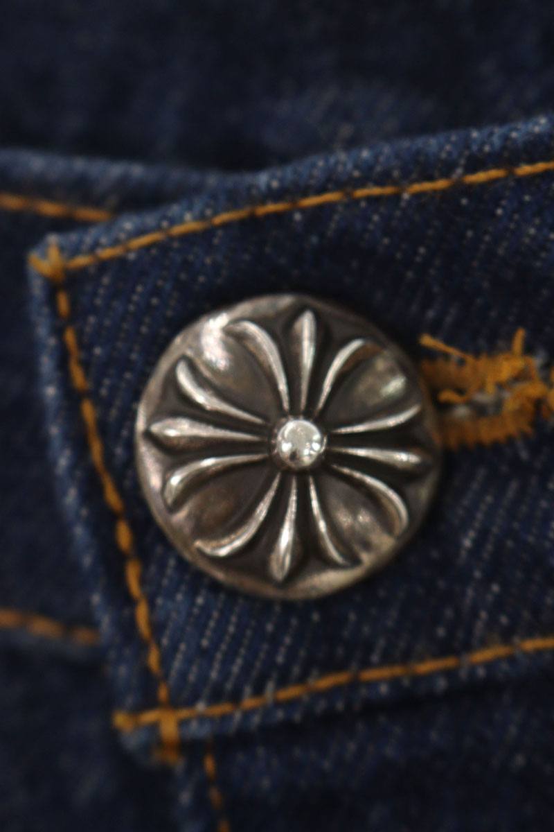 Chrome Hearts VNTG 505 Cross Patch Washed Denim Size 36