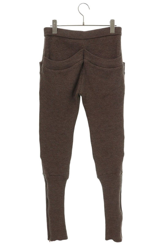 UNDERCOVER Hem Zip Knit Long Pants Brown Wool Size 1