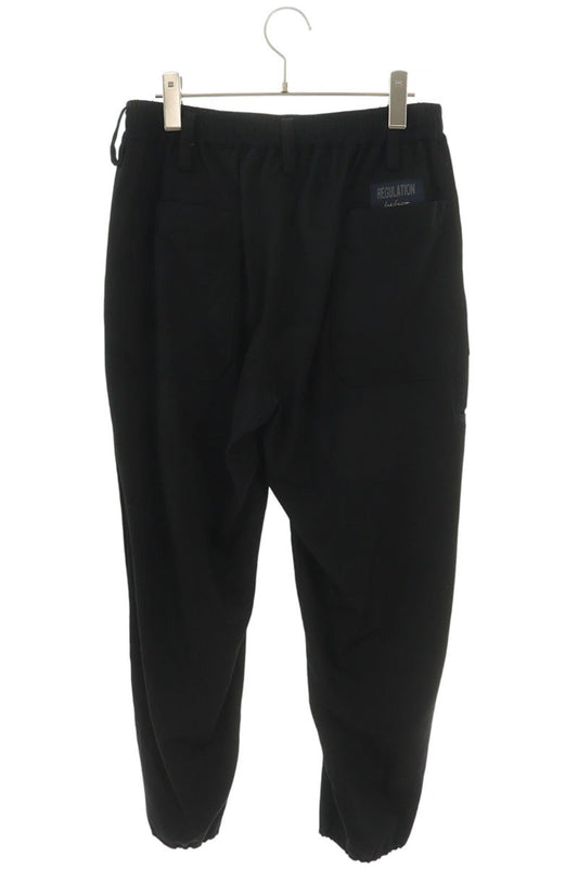 Yohji Yamamoto Wool Wrinkled Gabardine Pants Black Size 1