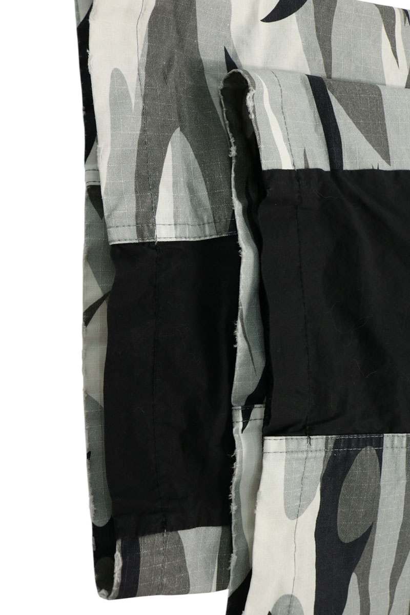 BALENCIAGA Camo Paneled Cargo Pants Black Gray Size XXS