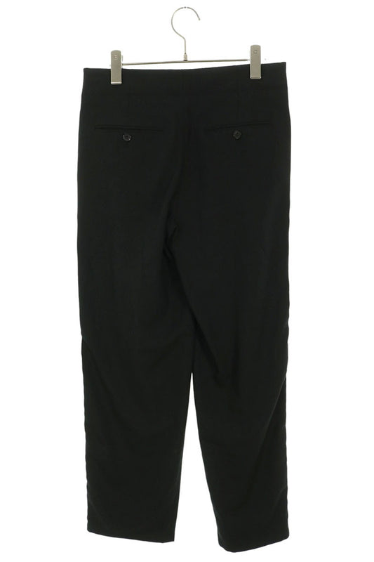 SAINT LAURENT PARIS Side Stripe Pleated Slacks Black Size 44
