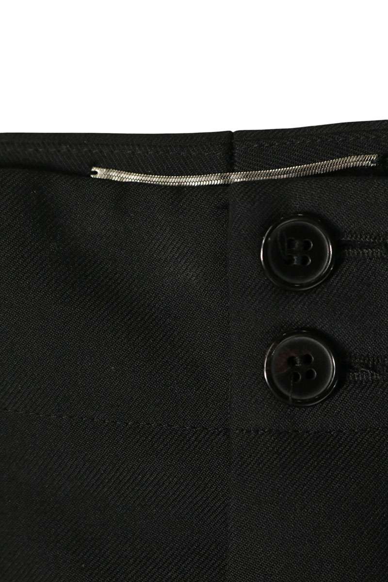 SAINT LAURENT PARIS Side Stripe Pleated Slacks Black Size 44
