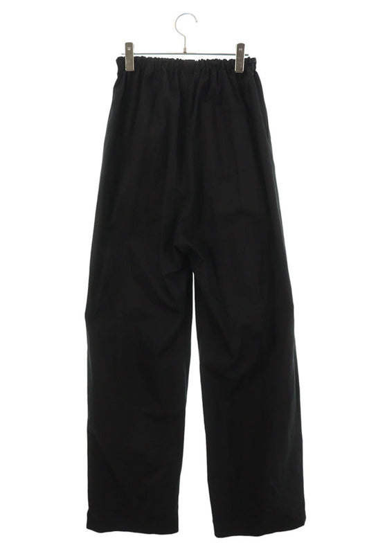 BALENCIAGA Elastic Wide Cotton Pants Black Size 44