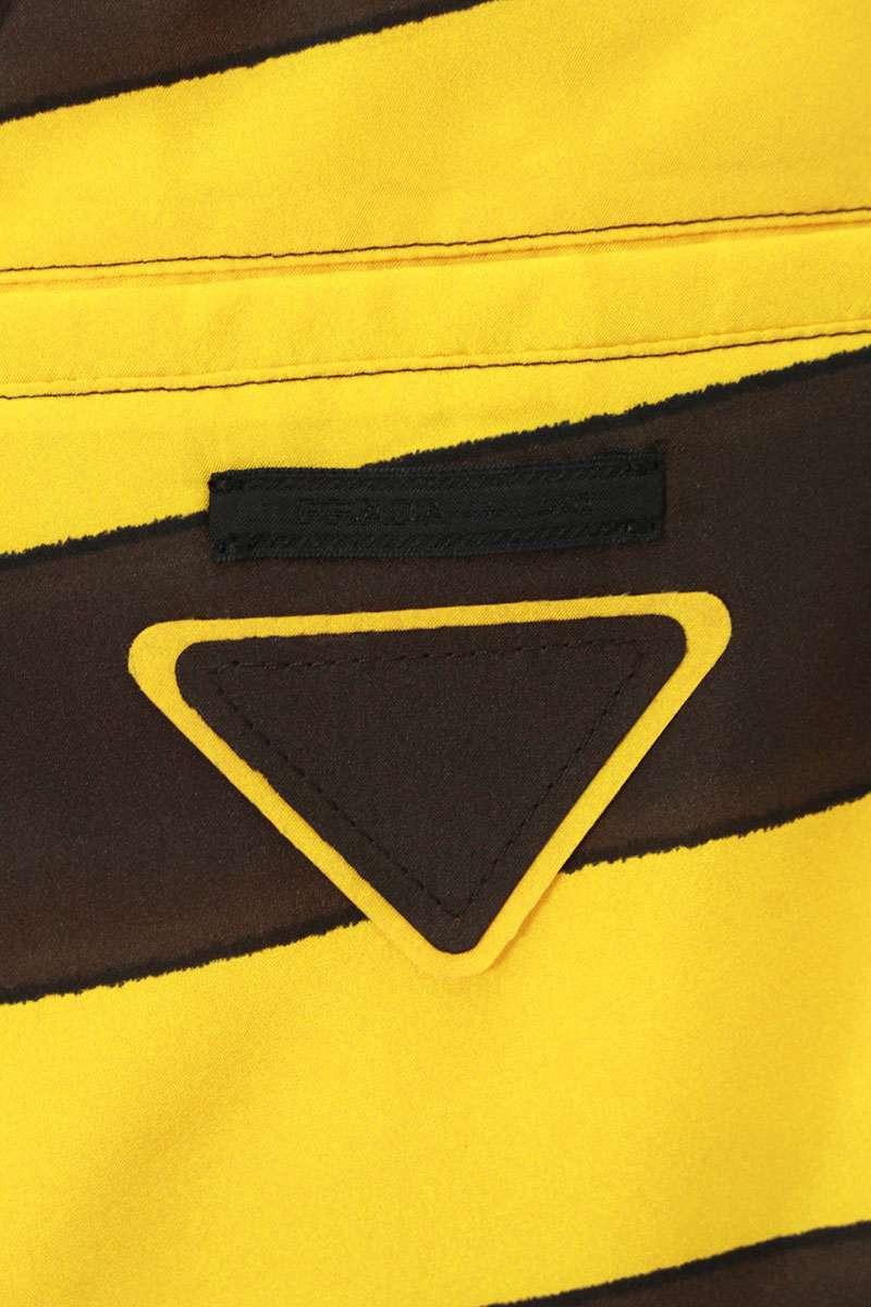 Prada Striped Silk Easy Shorts Multi Size 34