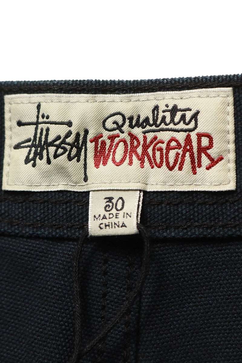 STUSSY Washed Baggy Cotton Shorts Black Size 30