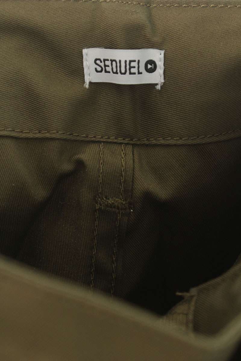 SEQUEL 25SS Logo Print Cotton Shorts Brown Size 34