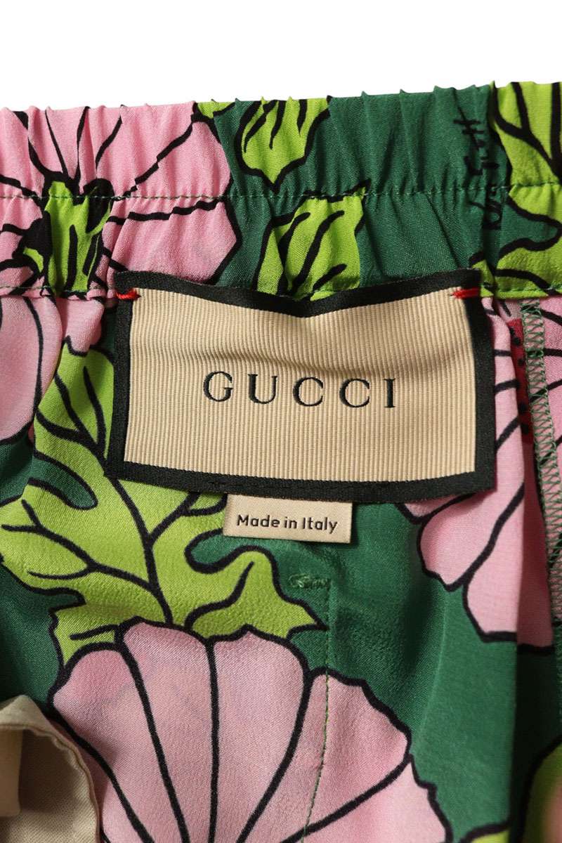 GUCCI Floral Print Silk Shorts Multi Size 33