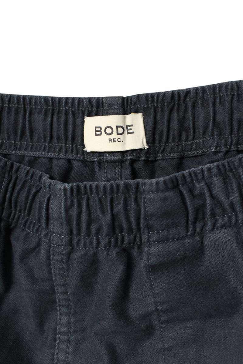 BODE Logo Embroidered Drawstring Shorts Black Size 36