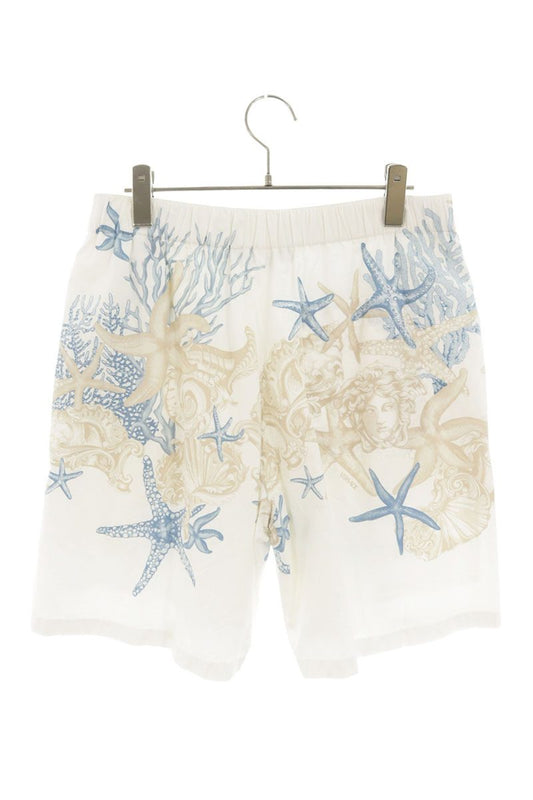 Versace All-Over Pattern Cotton Shorts White Size 33