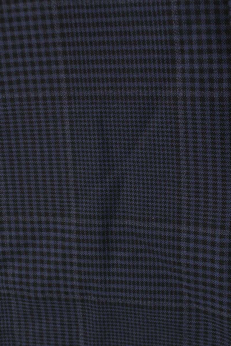 BALENCIAGA Wool Check Shorts Navy Size 33
