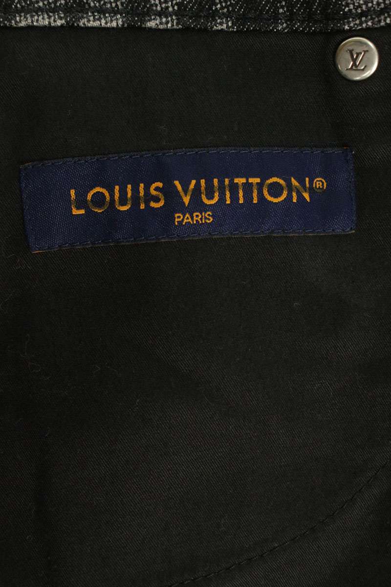 LOUISVUITTON Signature Logo Check Half Pants Size 32