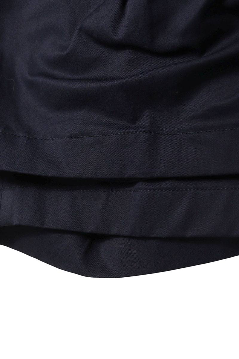 BERWICH Double Pleat Cotton Shorts Navy Size 36