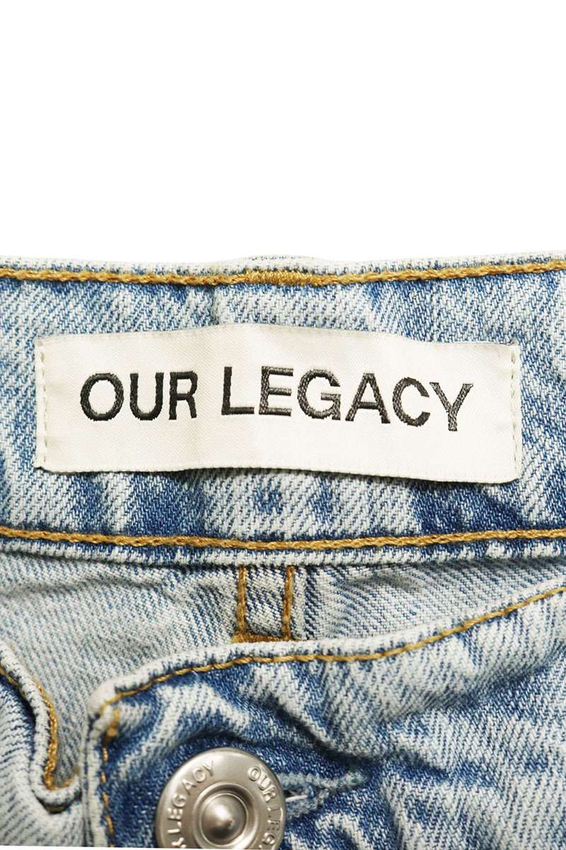 OUR LEGACY CAPRI CUT Washed Cutoff Denim Shorts Size 48