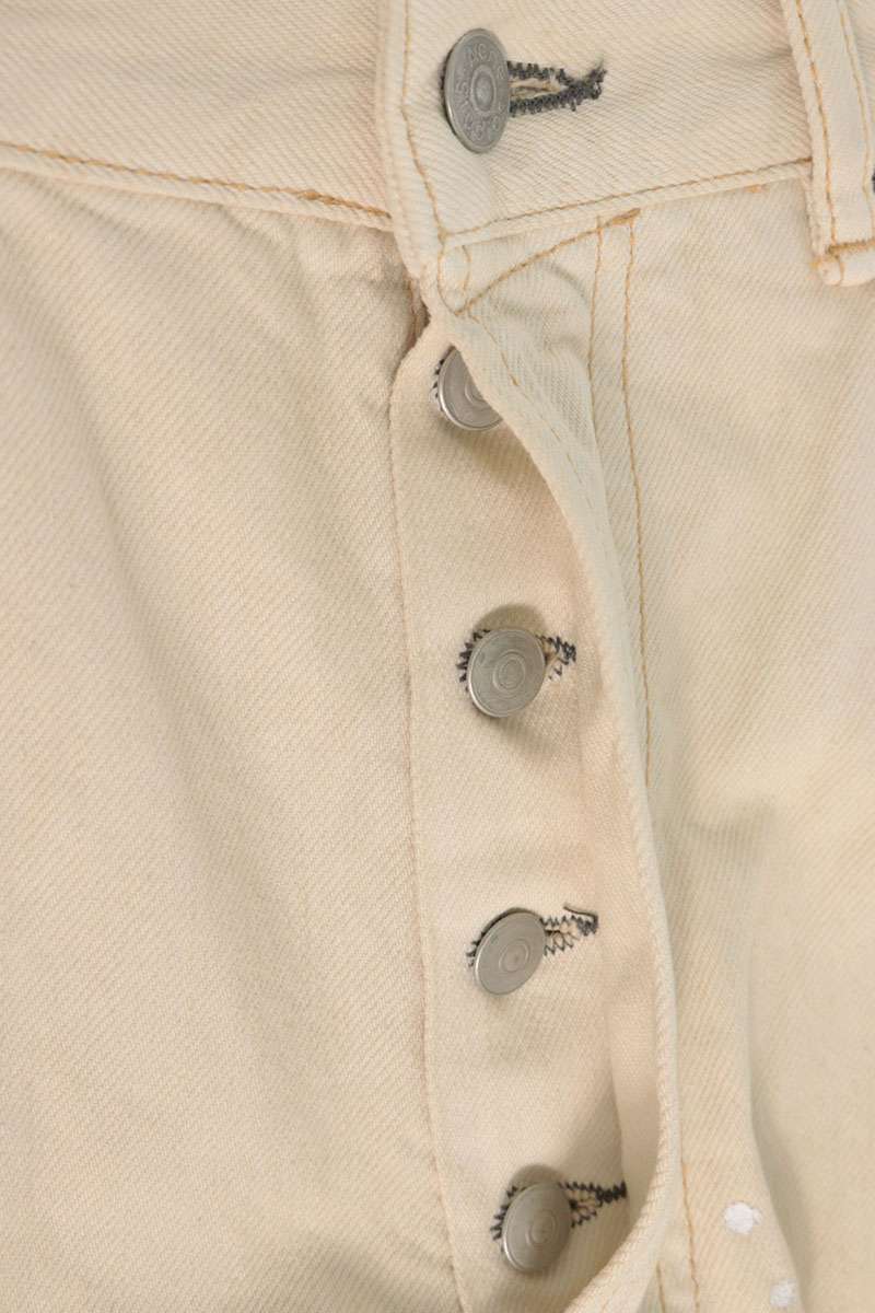 ACNE STUDIOS Loose Fit Distressed Denim Shorts Size 50