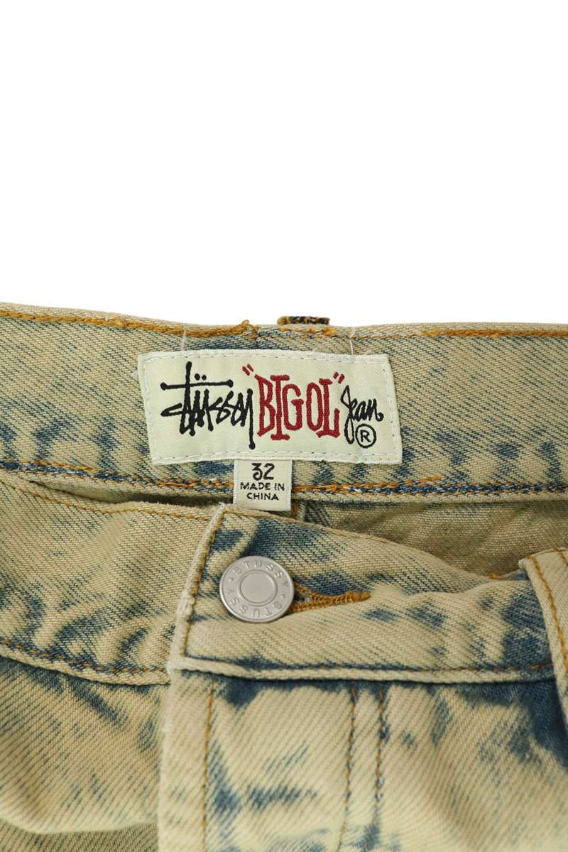 STUSSY 26SS Washed Indigo Denim Shorts Button Fly Size 32