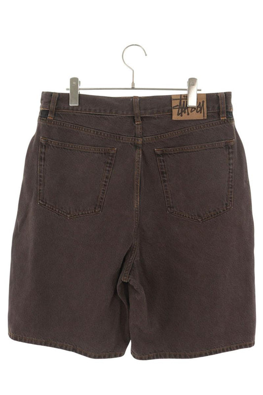 STUSSY 26SS Washed Brown Denim Shorts Button Fly Size 32