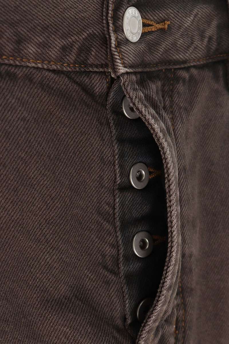 STUSSY 26SS Washed Brown Denim Shorts Button Fly Size 32