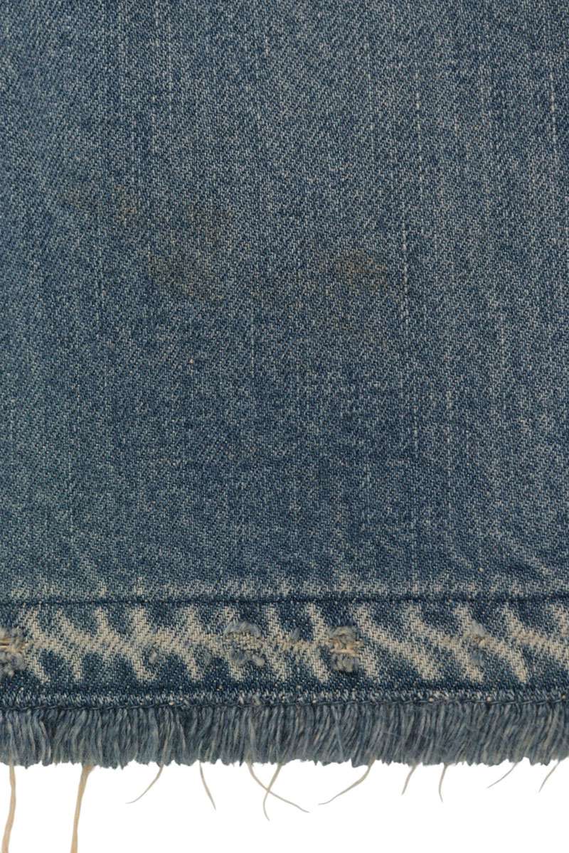 KAPITAL Bone Embroidered Denim Shorts Indigo Size 36