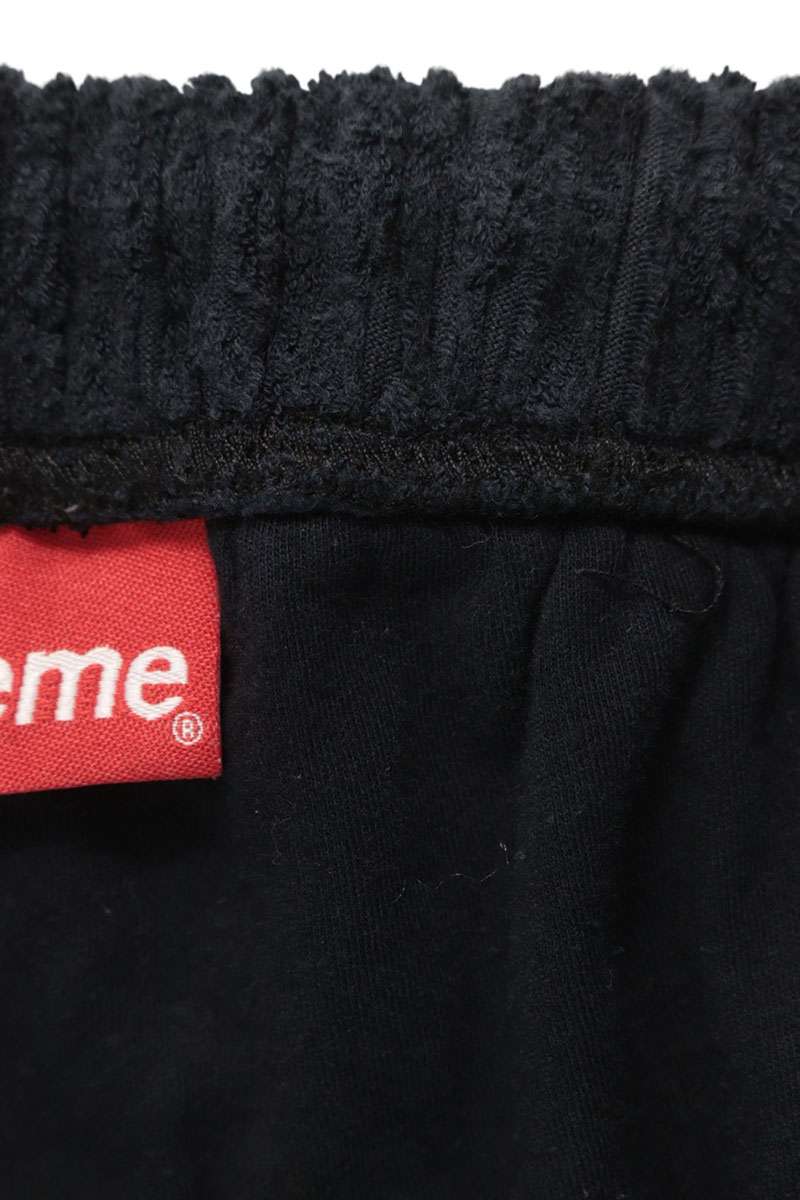 SUPREME 18SS Cable Knit Terry Short Black Size L