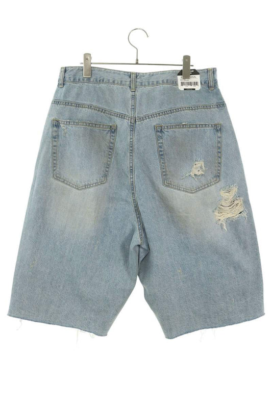 Protocol Index Long Zipper Distressed Denim Shorts Size 2
